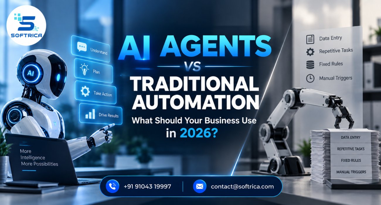 AI agents vs traditional automation for business automation in 2026