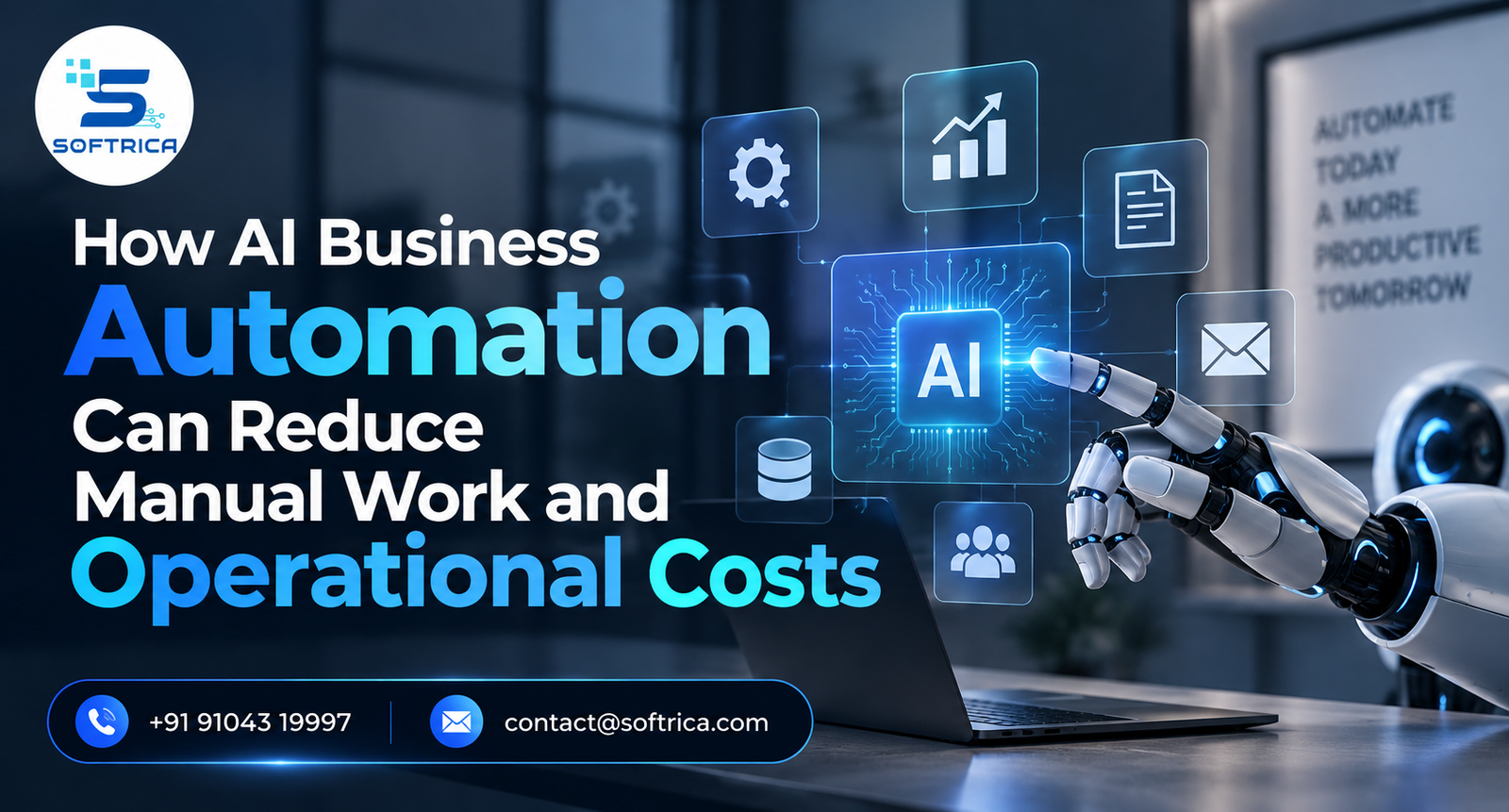 AI business automation for reducing manual work and operational costs